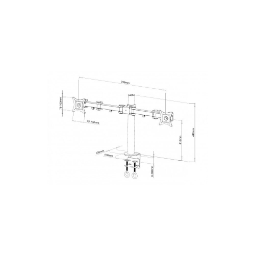 Podwójny Uchwyt Biurkowy Led/lcd 13-27 Cali 20kg Regulowany